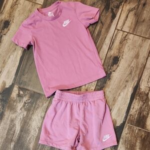 Nike Girls' Pink Tee and Shorts Set 4T